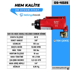 GAV OS-402S Havalı Kelebek Somun Sökme