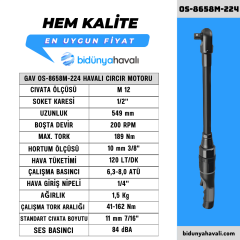 GAV OS-8658M-224 Havalı Cırcır Motoru 1/2'' (Uzun)