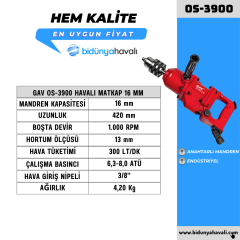 GAV OS-3900 Havalı Matkap 16 mm