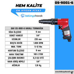GAV OS-9001-6 Havalı Tornavida