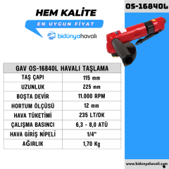 GAV OS-16840L Havalı Taşlama 5'' 115 mm