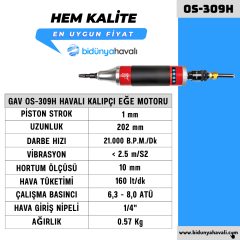GAV OS-309H Havalı Kalıpçı Eğe Motoru