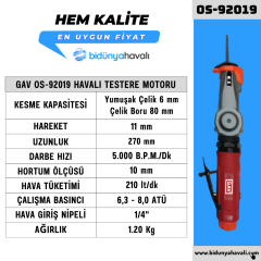 GAV OS-92019 Havalı Testere Motoru