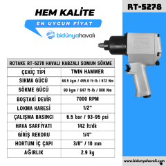 ROTAKE RT-5278 Havalı Kabzalı Somun Sökme 1/2''