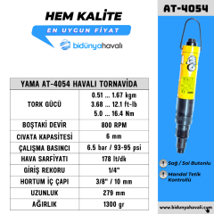 YAMA AT-4054 Havalı Tornavida Dıştan Tork Ayarlı 6 mm