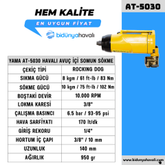 YAMA AT-5030 Havalı Avuç İçi Somun Sökme 3/8''