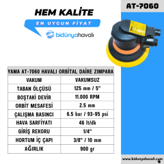 YAMA AT-7060 Havalı Orbital Daire Zımpara 125 mm