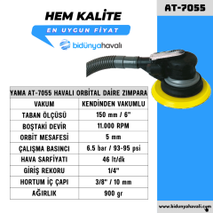 YAMA AT-7055 Havalı Orbital Daire Zımpara 150 mm